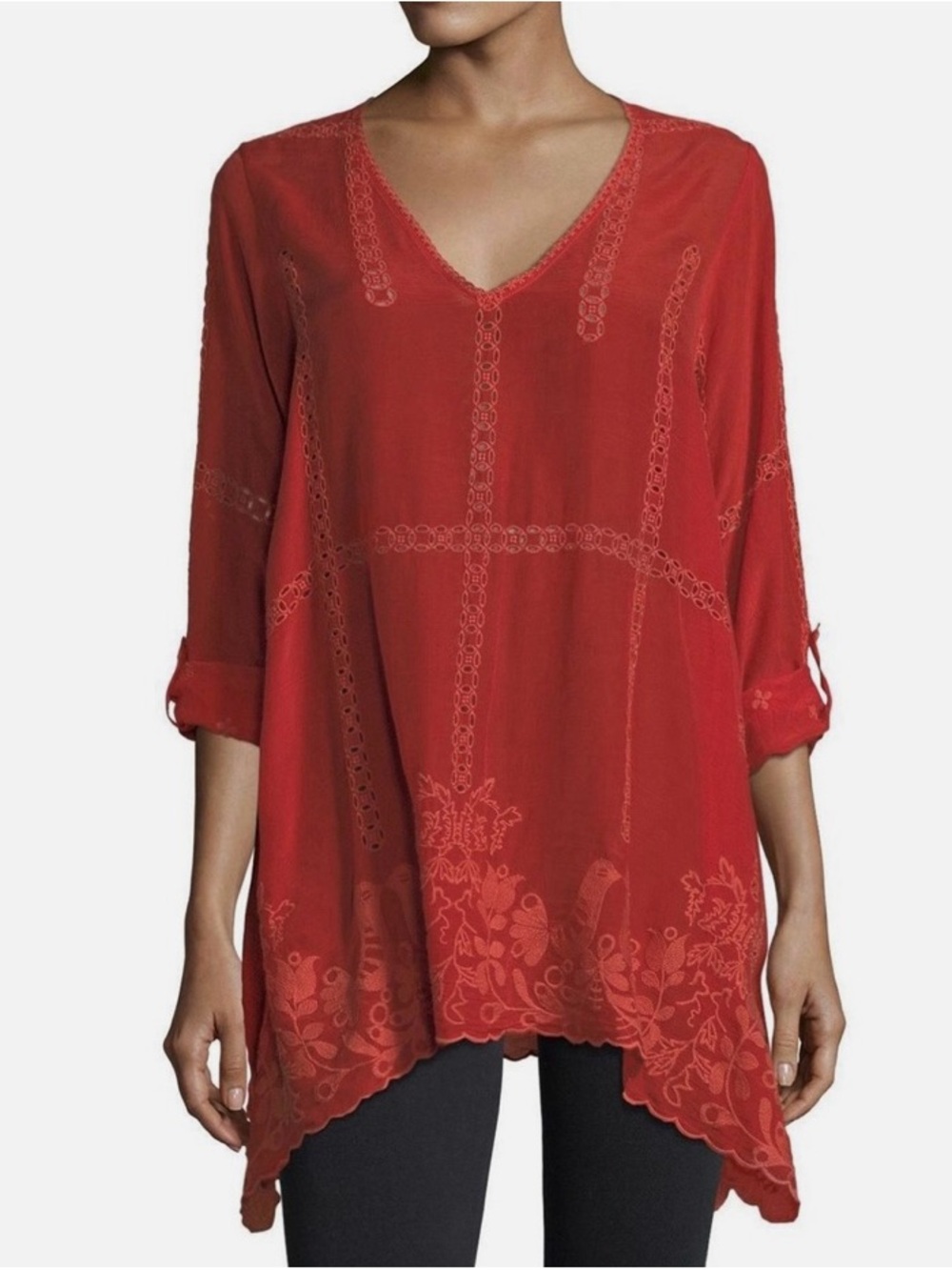 Johnny Was Lightweight Bohemian Style Tunic MSRP 298. Ladies Medium